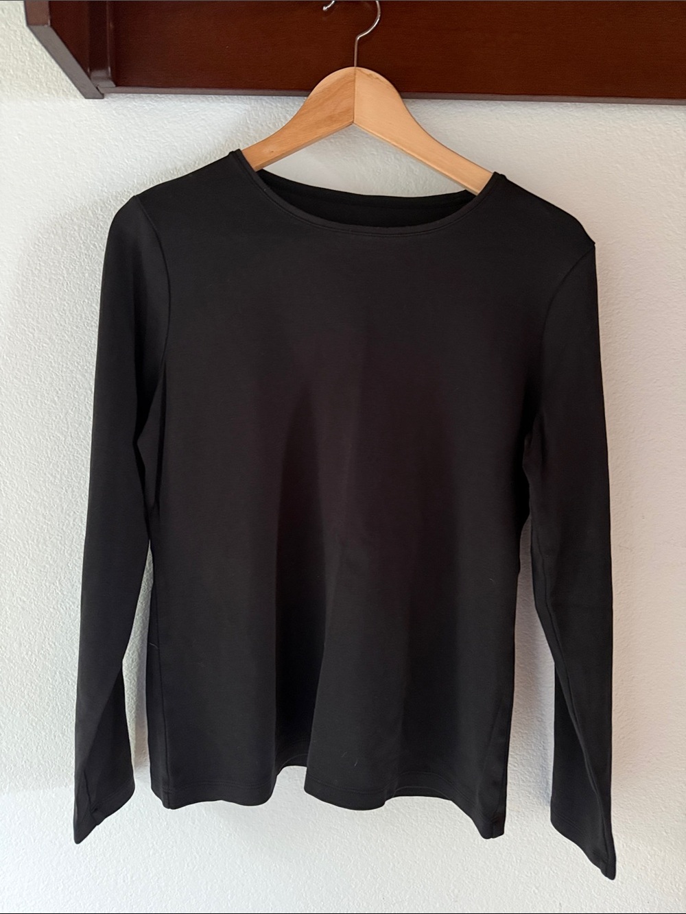 2 Pack Charter Club Black Long-Sleeve Crew Neck Tee, 100% Pima Cotton
